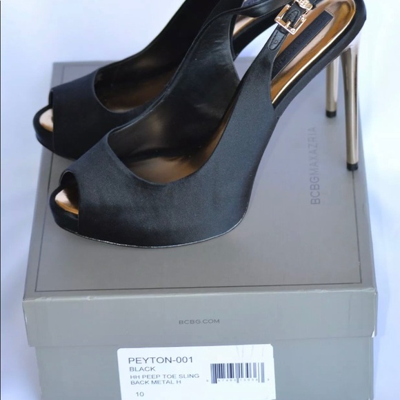 NWB BCBG PeepToe Sling Back High Heels10M Orig$195 - Picture 6 of 8